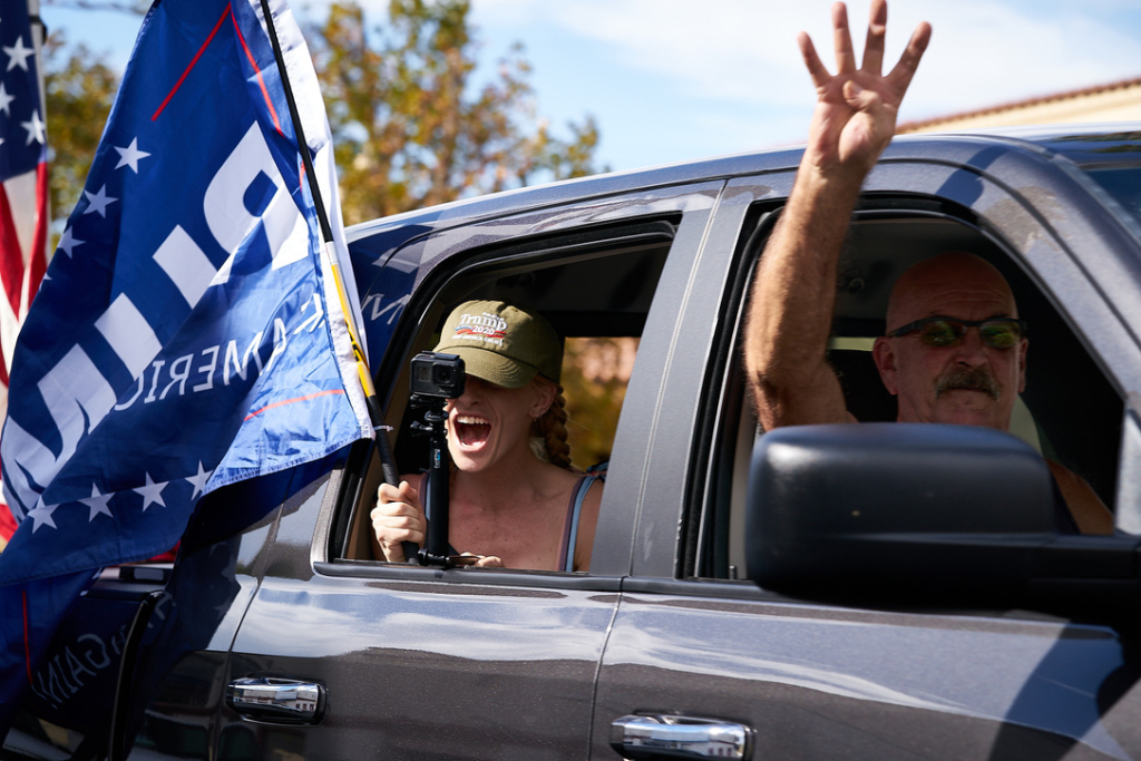 Trump Caravan. 2020 Presidential Election, election, political, political campaign, political right, political sign.
