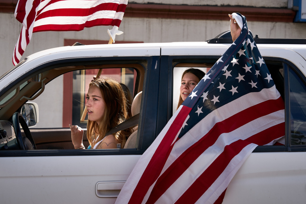 Trump Caravan. 2020 Presidential Election, election, political, political campaign, political right, political sign.