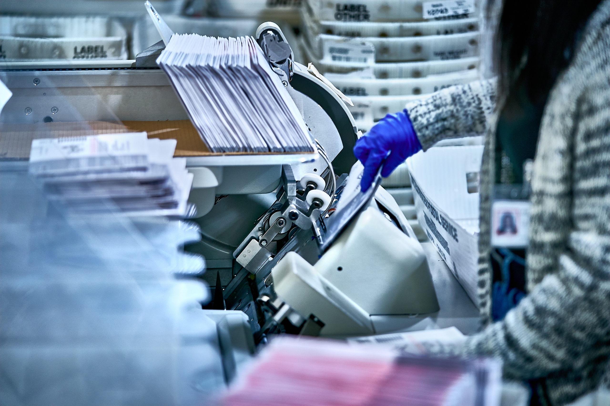 Vote By Mail Ballot Extraction. 2020 Presidential Election, absentee ballots, ballots, coronavirus pandemic, election, election security, mail ballots, politics, vote by mail, voting.